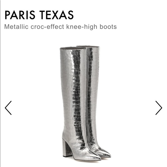 paris texas Shoes - NWT ✨ Metallic croc-effect knee-high boots size 6